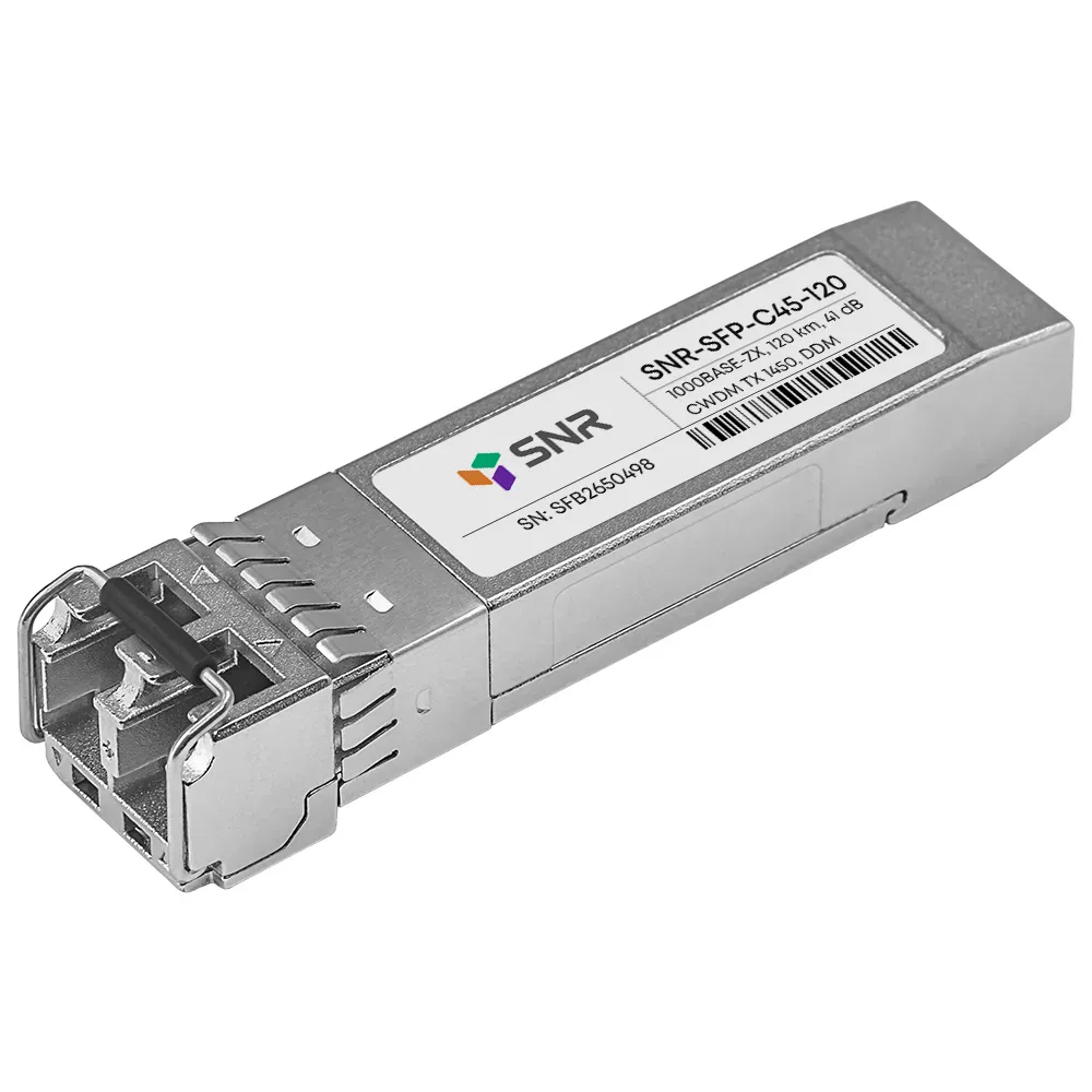 

Модуль SFP SNR, 120км, LC, 41 дБ, Tx:1450 нм, 1 Гбит/с, SM, двойной (SNR-SFP-C45-120), 0