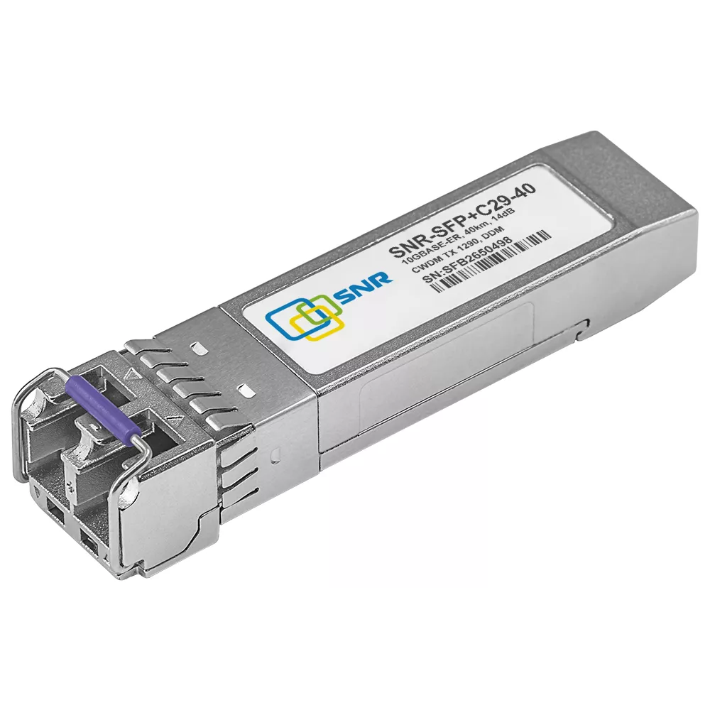 

Модуль SFP+ SNR, 40 км, LC, Tx:1290 нм, 10 Гбит/с, SM, двойной (SNR-SFP+C29-40)