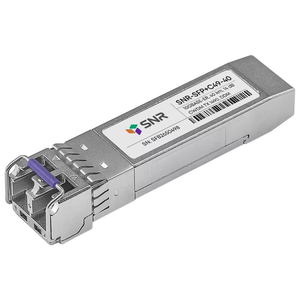 

Модуль SFP+ SNR, 40 км, LC, Tx:1490 нм, 10 Гбит/с, SM, двойной (SNR-SFP+C49-40)