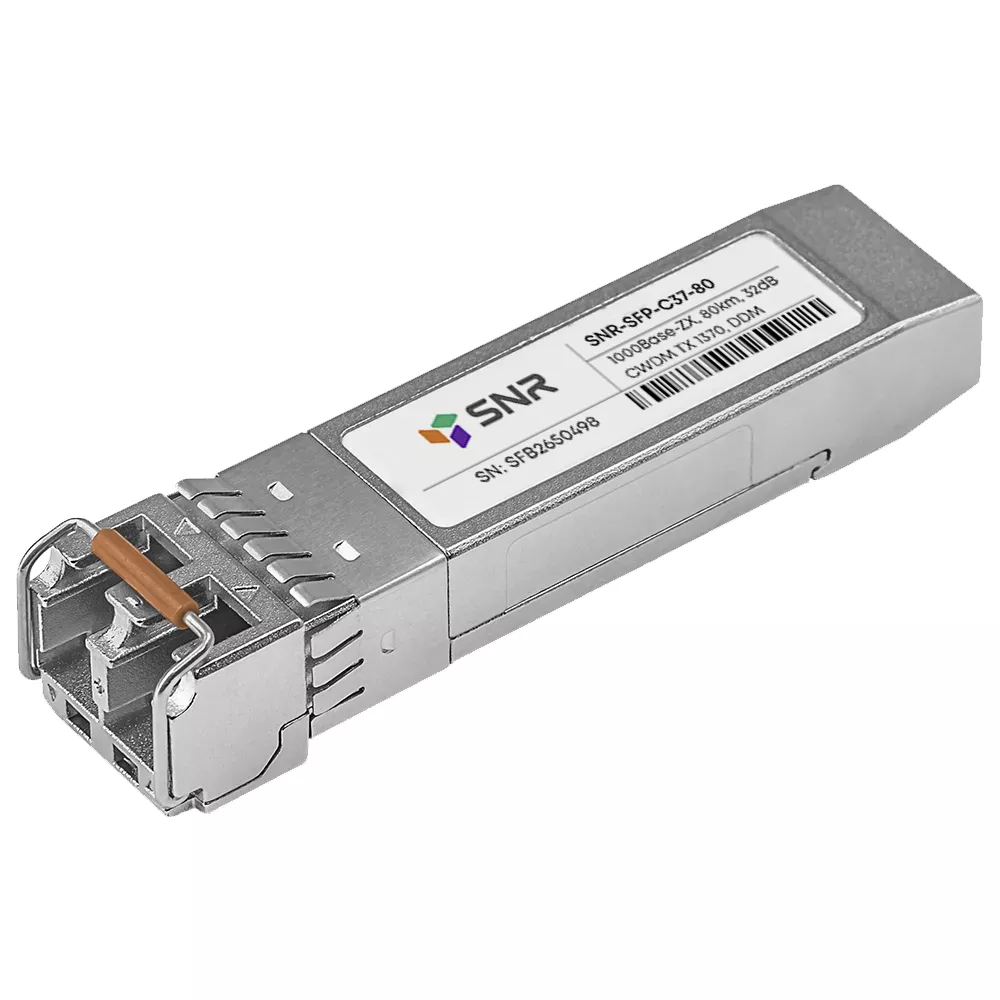 

Модуль SFP SNR, 80км, LC, 32 дБ, Tx:1370 нм, 1 Гбит/с, SM, двойной (SNR-SFP-C37-80), 0