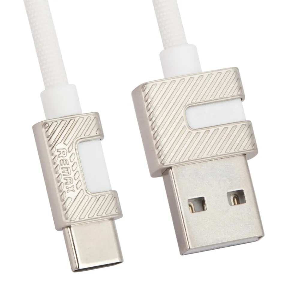 

Кабель USB Type-C(m)-USB 2.0(Am), 2.4A, 1м, белый Remax RC-089a (655924), RC-089a