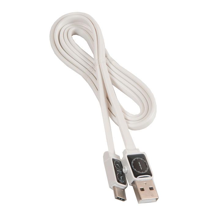 

Кабель USB Type-C(m)-USB 2.0(Am), 2.4A, 1м, белый Remax RC-113a (656306), RC-113a