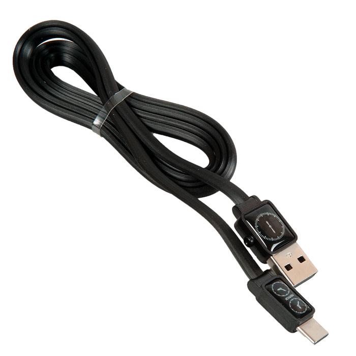 

Кабель USB Type-C(m)-USB 2.0(Am), 2.4A, 1м, черный Remax RC-113a (656300), RC-113a