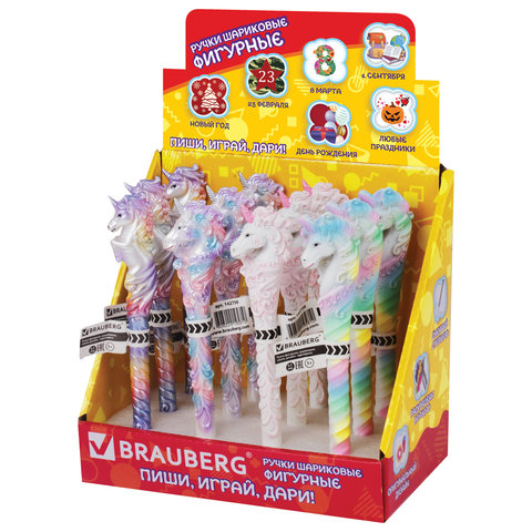 

Ручка фигурная Brauberg сказочные персонажи 142756, синий, дисплей (142756), 142756