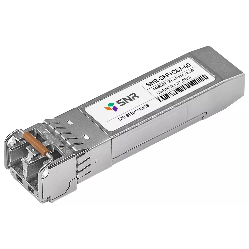 

Модуль SFP+ SNR, 40 км, LC, Tx:1570 нм, 10 Гбит/с, SM, двойной (SNR-SFP+C57-40)