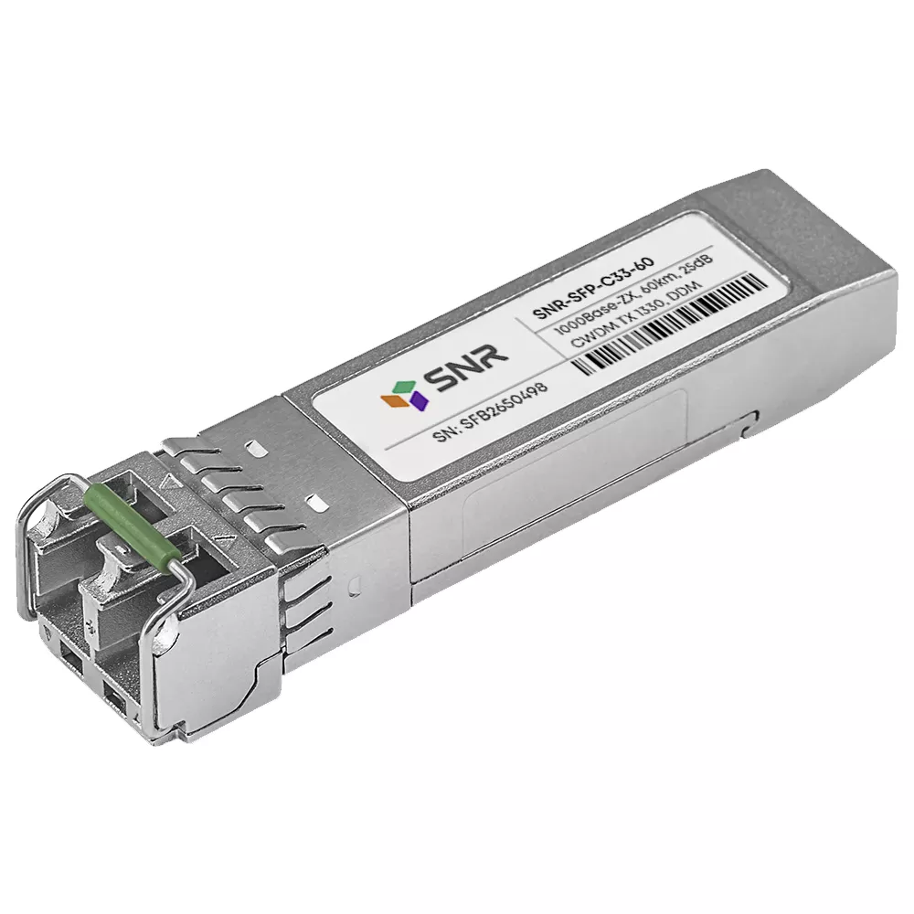 

Модуль SFP SNR, 60 км, LC, Tx:1330 нм, 1 Гбит/с, SM, двойной (SNR-SFP-C33-60)