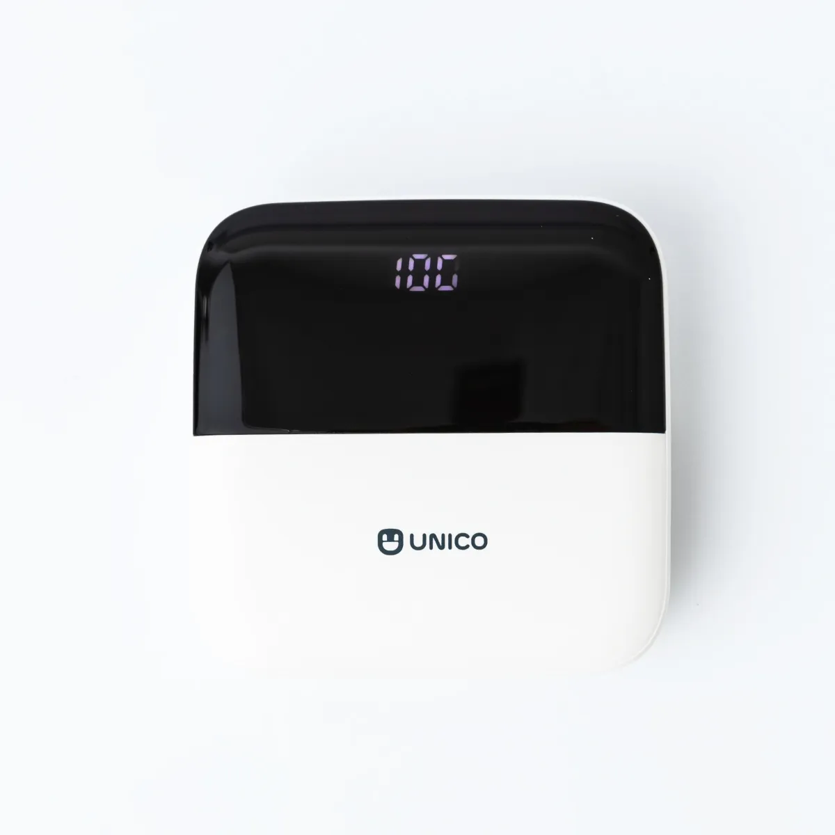 Портативный аккумулятор (Powerbank) UNICO, 10000mAh, 2xUSB, 2A, Type-C, черный/белый (PB10000UNC), цвет черный/белый - фото 1