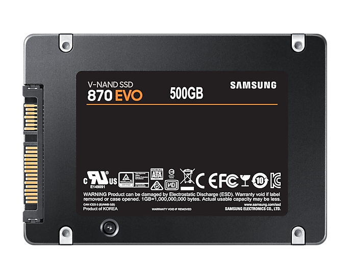 Твердотельный накопитель (SSD) Samsung 500Gb 870 EVO, 2.5