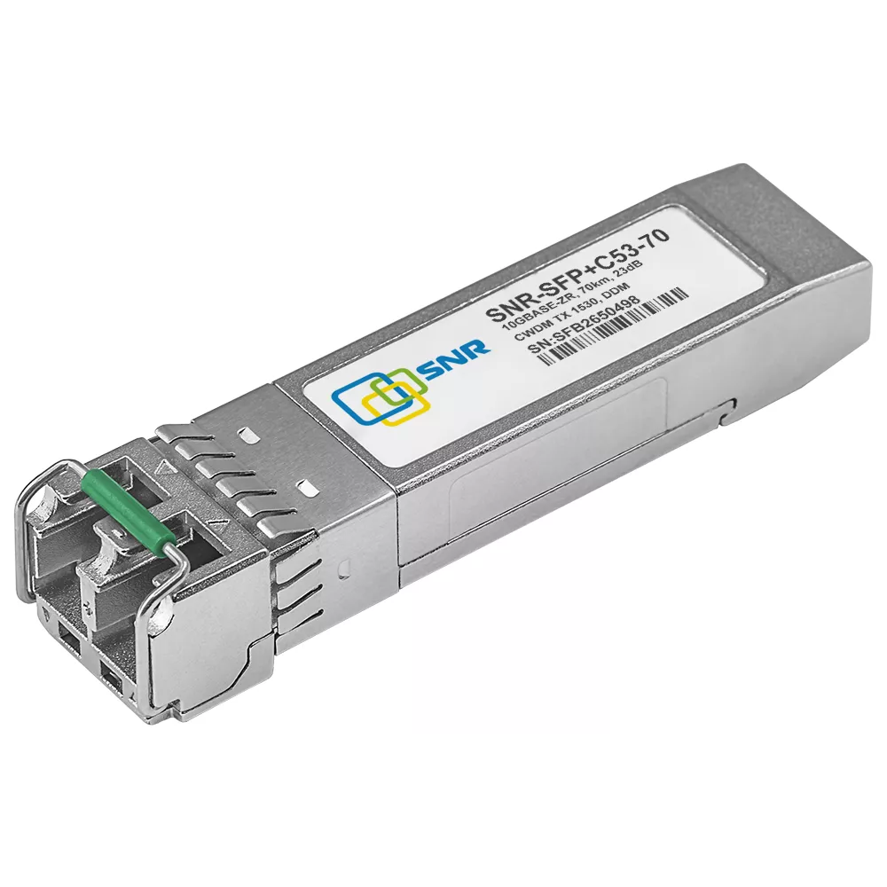 

Модуль SFP+ SNR, 70 км, LC, Tx:1530 нм, 10 Гбит/с, SM, двойной (SNR-SFP+C53-70)
