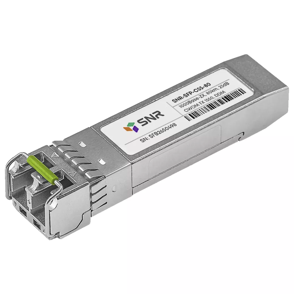 

Модуль SFP SNR, 80 км, LC, Tx:1550 нм, 1 Гбит/с, SM, двойной (SNR-SFP-C55-80)
