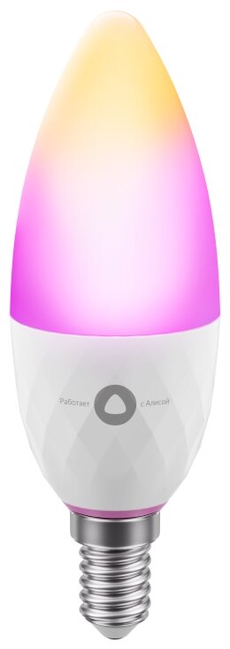 

Умная лампа ЯНДЕКС 3, 4.8Вт, 430лм, 2700-6500К, E14, WiFi, белый (YNDX-00017), 3