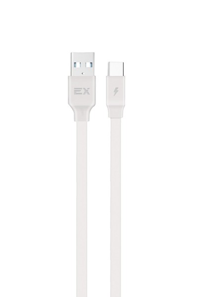 

Кабель USB Type-C(m)-USB 2.0(Am), плоский, 2.4A, 1м, белый Exployd Flow (EX-K-1310), 0