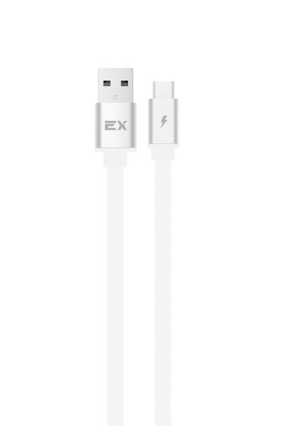 

Кабель USB Type-C(m)-USB 2.0(Am), 2.4A, 1м, белый Exployd Flow (EX-K-1316), 0