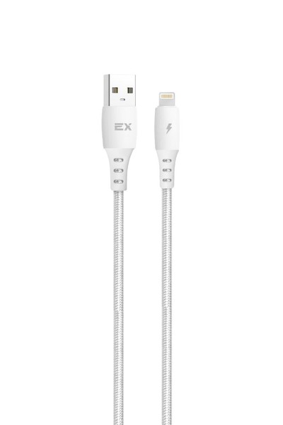 

Кабель Lightning 8-pin(m)-USB 2.0(Am), 2.4A, 1м, белый Exployd Flow (EX-K-1292), 0