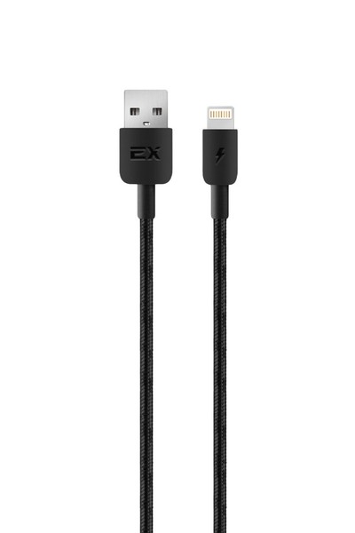 

Кабель Lightning 8-pin(m)-USB 2.0(Am), 2.4A, 1м, черный Exployd Flow (EX-K-1255), 0