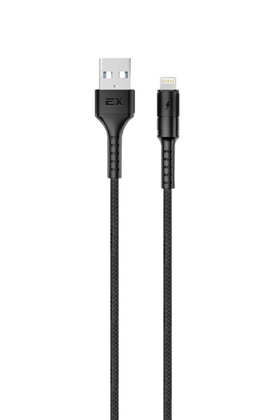 

Кабель Lightning 8-pin(m)-USB 2.0(Am), 2.4A, 1м, черный Exployd Flow (EX-K-1320), 0