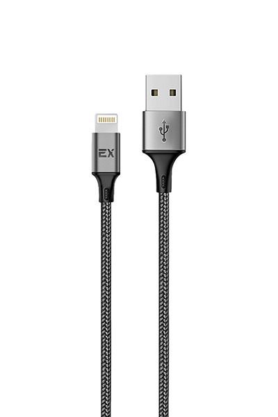 

Кабель Lightning 8-pin(m)-USB 2.0(Am), 2.4A, 1м, черный Exployd Ray (EX-K-1208)