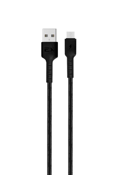 

Кабель Micro USB 2.0(Bm)-USB 2.0(Am), 2.4A, 1м, черный Exployd Flow (EX-K-1265), 0