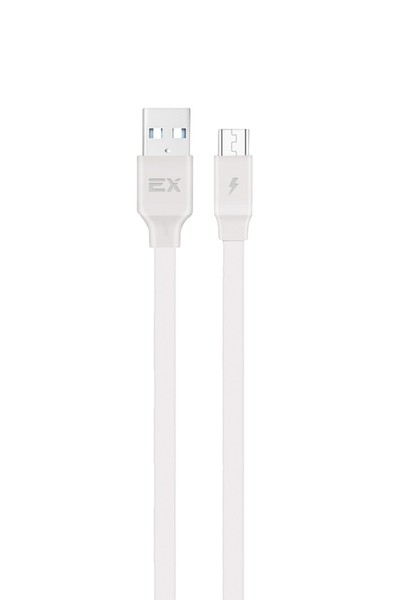 

Кабель Micro USB 2.0(Bm)-USB 2.0(Am), плоский, 2.4A, 1м, белый Exployd (EX-K-1308)