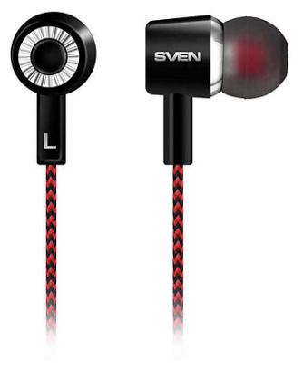 

Проводные наушники SVEN SV-019136, Jack 3.5mm, черный\красный (SV-019136), SV-019136