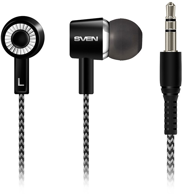

Проводные наушники SVEN SV-019143, Jack 3.5mm, черный/серый (SV-019143), SV-019143