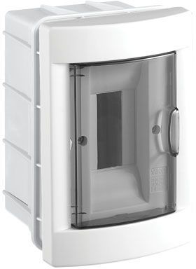 Щит распределительный, встраиваемый, пластик, 1 ряд/2 модуля, прозрачная дверь, белый, IP 40 Panasonic (90912002-RU)
