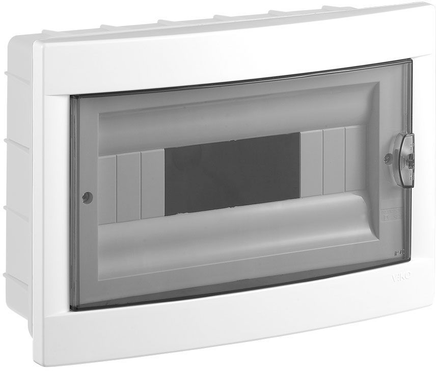 Щит распределительный, встраиваемый, пластик, 1 ряд/12 модулей, прозрачная дверь, белый, IP 40 Panasonic (90912012-RU)