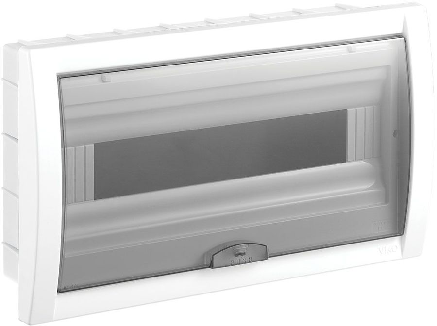 Щит распределительный, встраиваемый, пластик, 1 ряд/18 модулей, прозрачная дверь, белый, IP 40 Panasonic (90912018-RU)