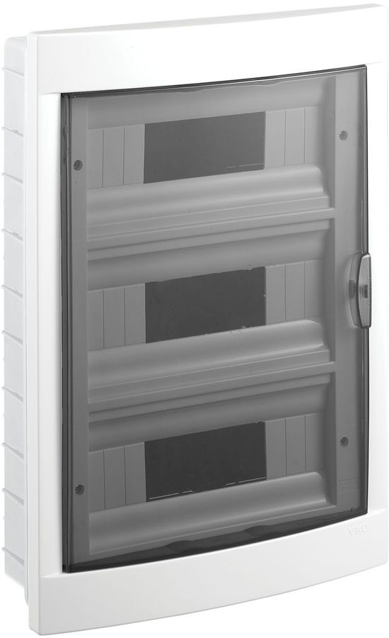 Щит распределительный, встраиваемый, пластик, 3 ряда/36 модулей, прозрачная дверь, белый, IP 40 Panasonic (90912036-RU)