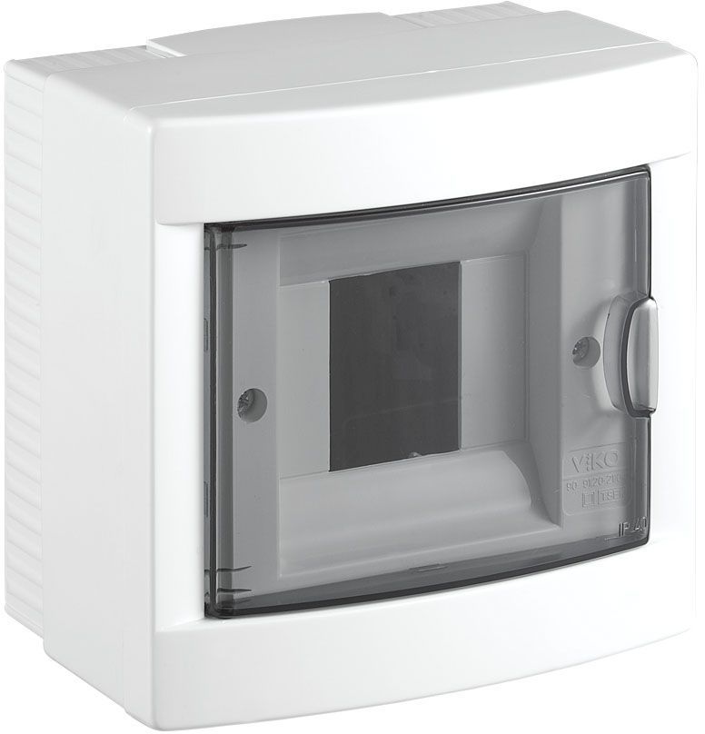 Щит распределительный, навесной, пластик, 1 ряд/4 модуля, прозрачная дверь, белый, IP 40 Panasonic (90912104-RU)