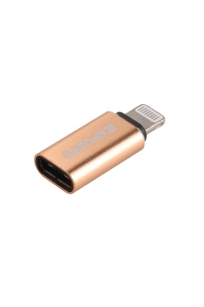 

Переходник (адаптер) Lightning 8-pin(m)-USB 2.0 Type-C(f), золотистый Exployd (EX-AD-286), 0