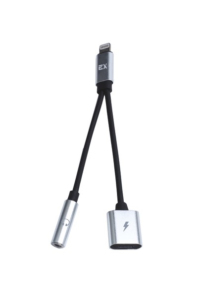 

Переходник (адаптер) Lightning 8-pin(m)-Lightning 8-pin(f)/Jack 3.5mm(f), 8см, серебристый Exployd Classic (EX-AD-762), 0