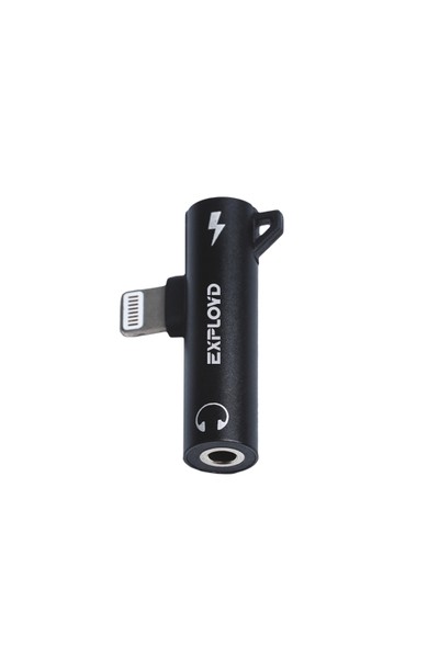 

Переходник (адаптер) Lightning 8-pin(m)-Lightning 8-pin(f)+Jack 3.5mm(f), угловой, черный Exployd Classic (EX-AD-756)
