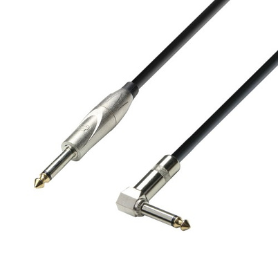 

Кабель Jack 6.3mm(M)-Jack 6.3mm(M) угловой, экранированный, 3м, черный Adam Hall 3star (K3IPR0300)