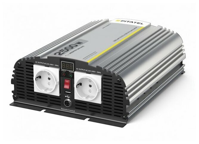 

Преобразователь напряжения Pitatel KV-M2500DRU.12 2500Вт, 220В, серый (KV-M2500DRU.12), KV-M2500DRU.12