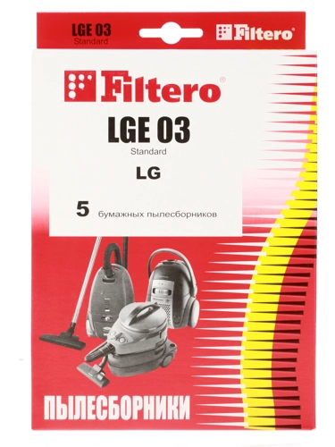 

Пылесборники Filtero LGE 03 , для LIV, Viconte, LG, ROLSEN, 5шт., бежевый (LGE 03 Standard), LGE 03