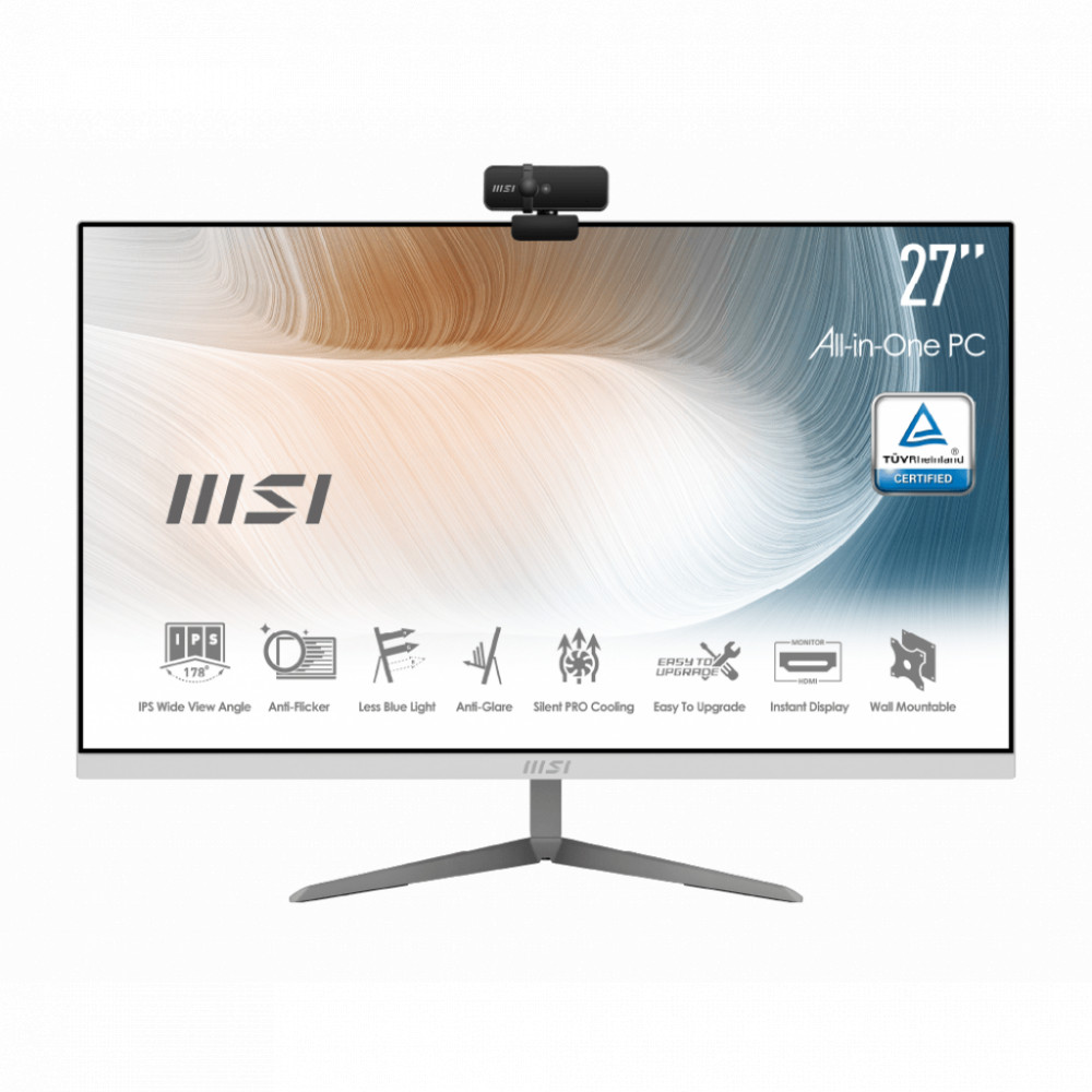 

Моноблок MSI Modern AM271 11M-601XRU 27" 1920x1080, Intel Core i5-1135G7 2.4GHz, 8Gb RAM, 256Gb SSD, Intel UHD Graphics, WiFi, BT, Cam, DOS, белый (9S6-AF8112-657), 11M-601XRU