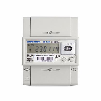 Счетчик электроэнергии Энергомера CE102M R5 145-A, однофазный, ЖКИ 5 А/60 А