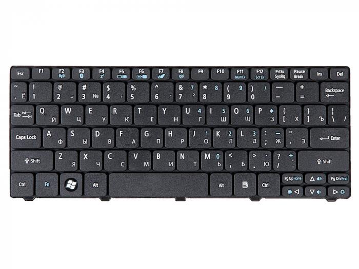 

Клавиатура для ноутбука Acer Aspire One 521, 532, 532H, 533, D255, D257, D260, D270, E350, em350, E355, ZE6, One Happy, N55, Pav80, черный, -