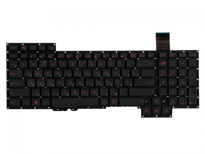

Клавиатура для ноутбука Asus G751, черный, -