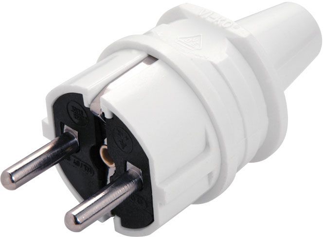 

Вилка прямая Panasonic, евро, 16A, с/з, белый (90304100-RU), 0