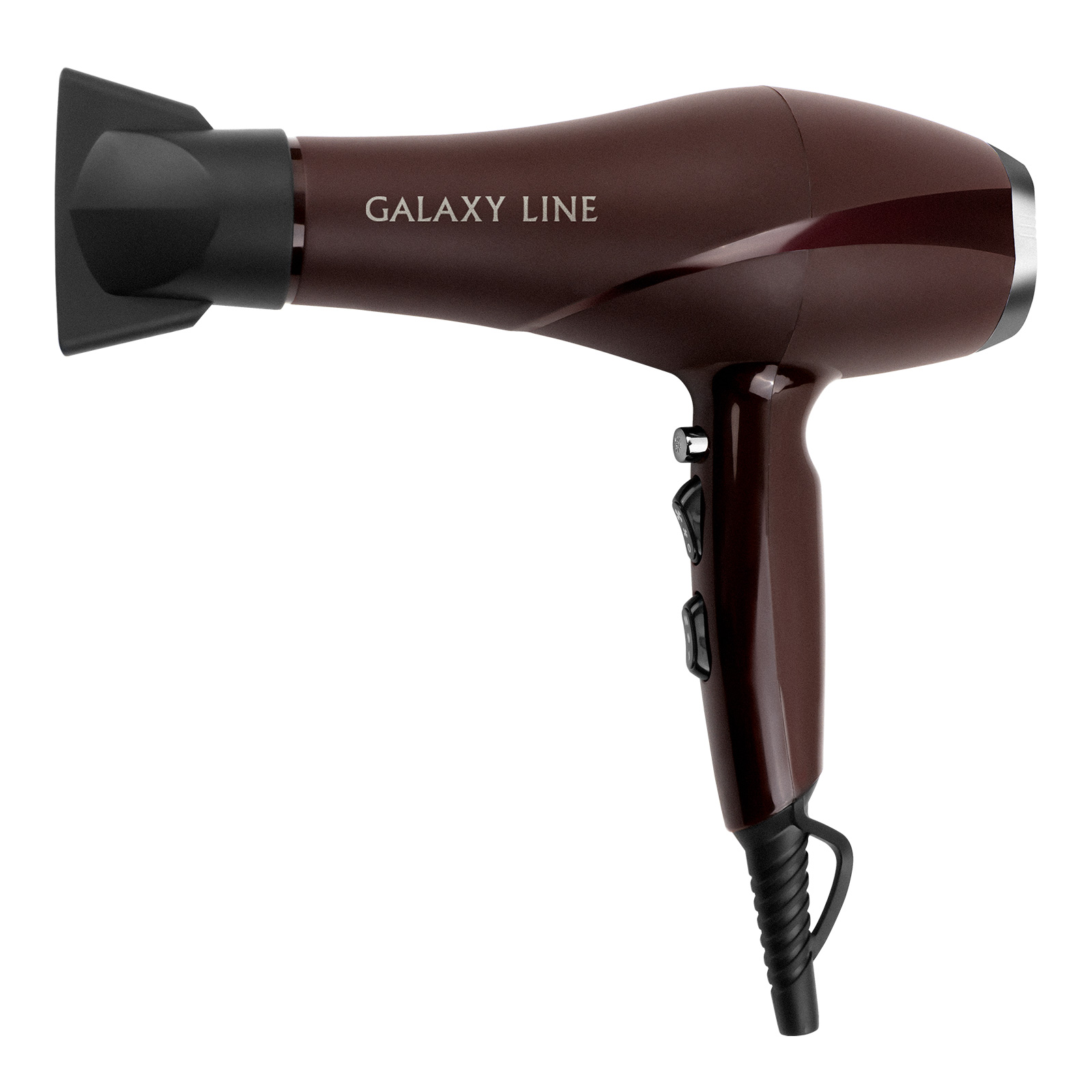 

Фен Galaxy LINE GL4347 2200Вт, режимов: 3, насадок: 2, 2 концентратора, коричневый (гл4347л), GL4347
