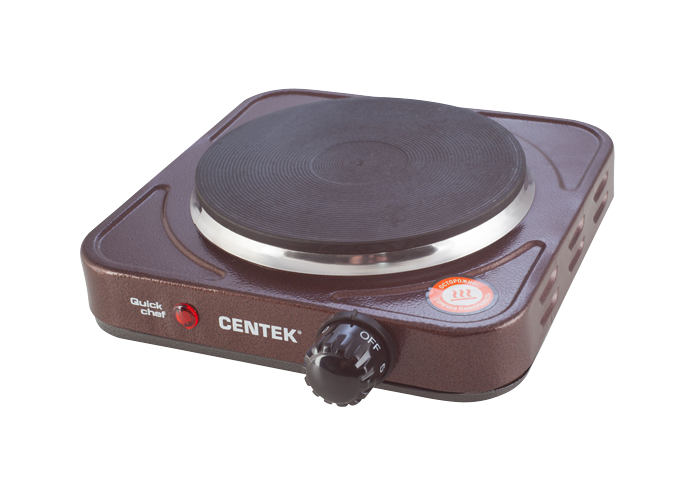 

Плита компактная электрическая Centek CT-1506 Siberia, чугун, 1000Вт, конфорок - 1шт., коричневый, CT-1506 Siberia