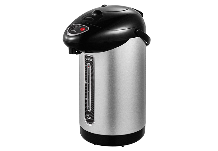 

Термопот Centek CT-0089 3л. 750Вт, металл, серебристый/черный (CT-0089 Black), CT-0089