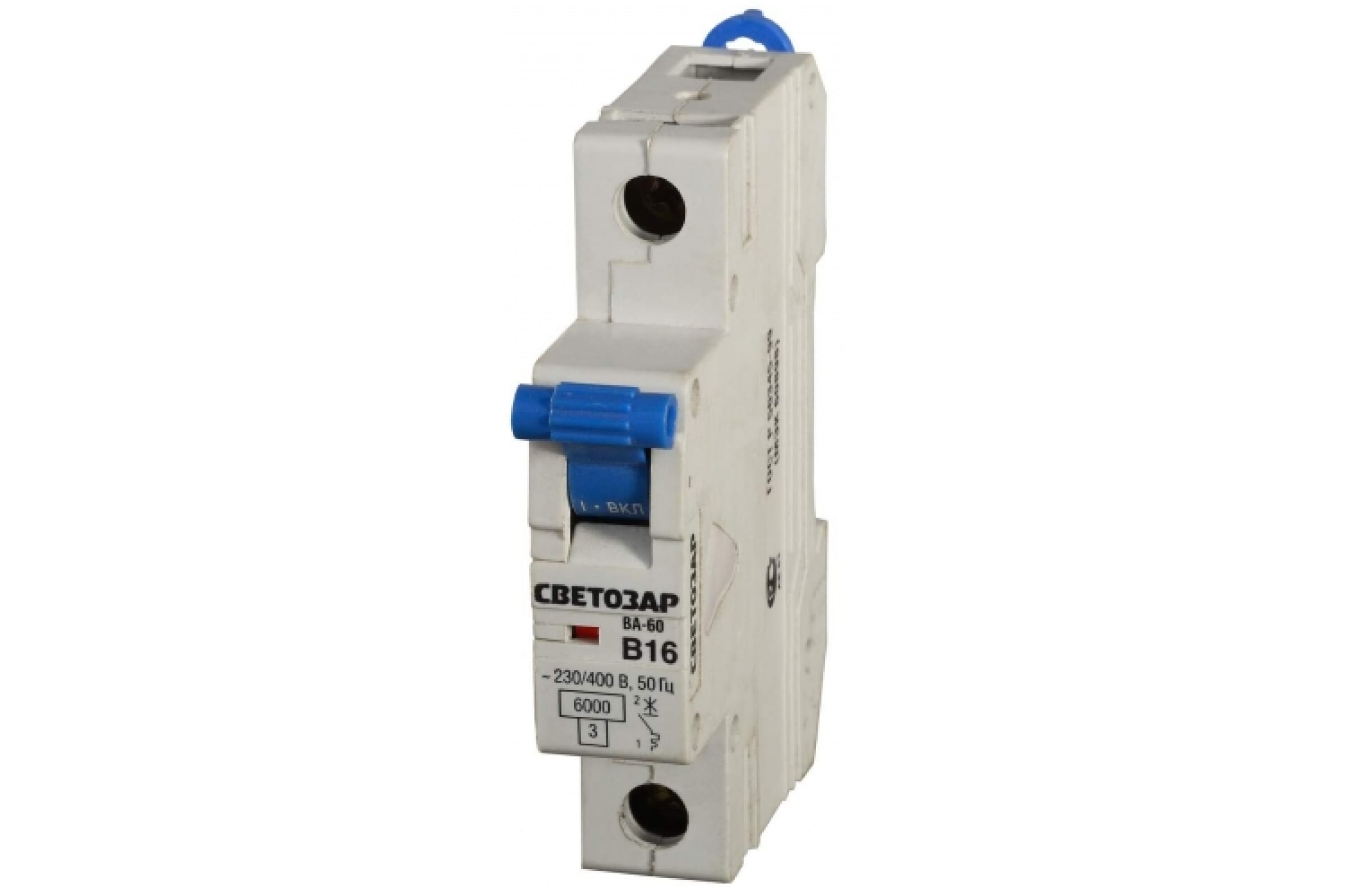 

Выключатель автоматический Светозар однополюсный (1P/1П) 50А B 6кА (SV-49051-50-B)