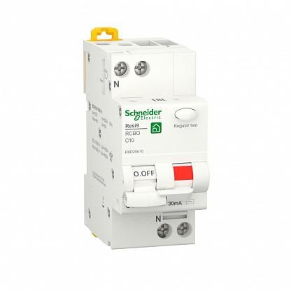 

Выключатель автоматический Schneider Electric R9D25610 двухполюсный (2P/2П) 10A C 6кА (R9D25610), R9D25610