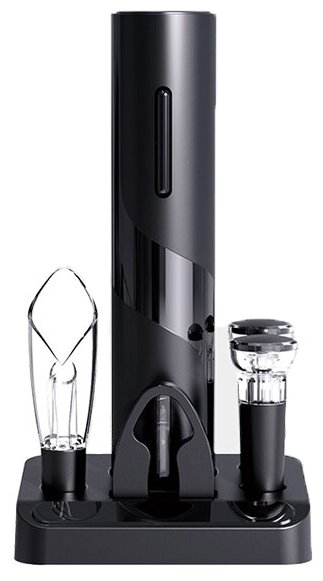 

Набор Xiaomi Circle Joy 5-in-1 Electric Wine Accessories Gift Set, штопор электрический, нож для фольги, аэратор, пробка для вина 2шт, подставка, 4xAA, черный (CJ-TZ08), 5-in-1 Electric Wine Accessories Gift Set
