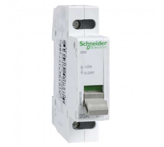 

Выключатель нагрузки 1P 20A, Schneider Electric iSW (A9S60120), 0