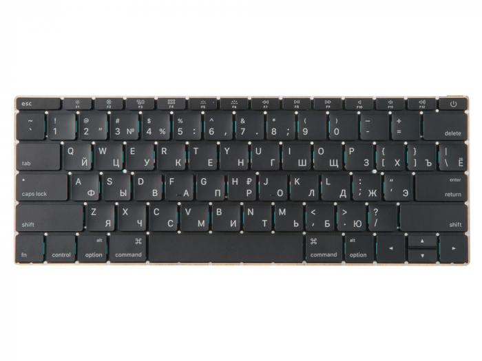 

Клавиатура для ноутбука Apple MacBook 12 Retina A1534 Early 2015, черный, -