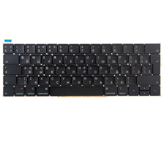 

Клавиатура для ноутбука Apple MacBook Pro 13 15 Retina Touch Bar A1989 A1990 Mid 2018 Early 2019, черный, -